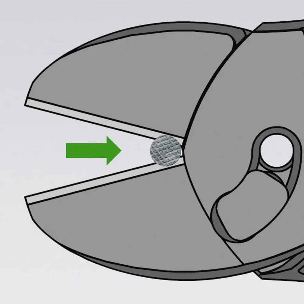 Knipex Kraftseitenschneider TwinForce® schwarz atramentiert, mit Mehrkomponenten-Hüllen 180 mm - 7372180BK