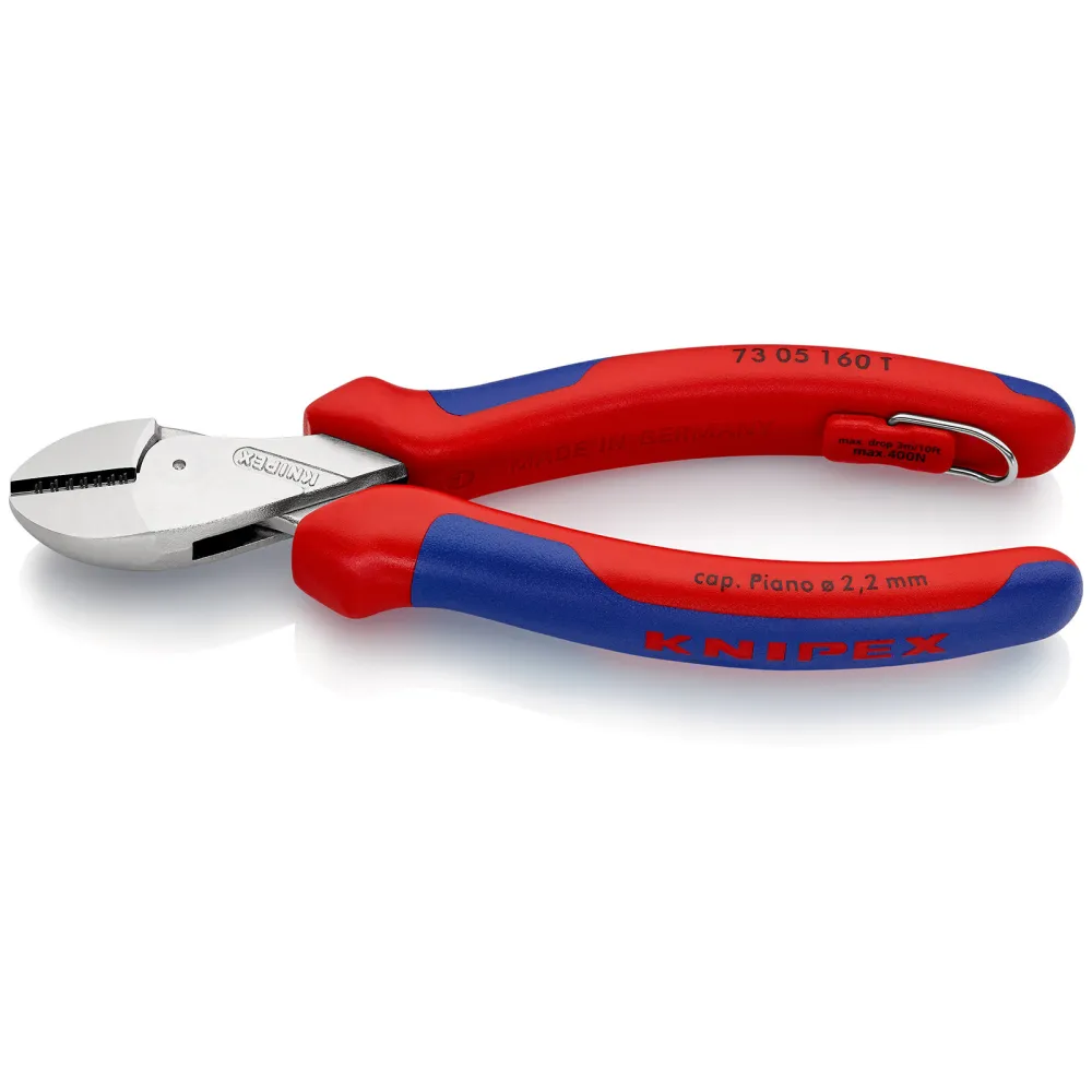 Knipex X-Cut mit Befestigungsöse verchromt, mit Mehrkomponenten-Hüllen, mit integrierter Befestigungsöse zum Anbringen ein...