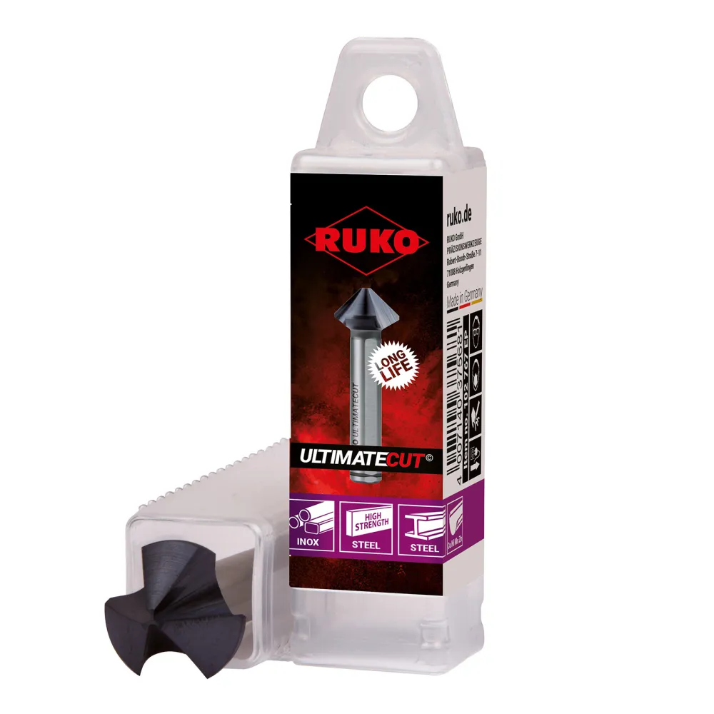RUKO Kegel- und Entgratsenker ULTIMATECUT DIN 335 Form C 90 ° HSSE-Co 5 Ø 10,4 mm - 102774EP