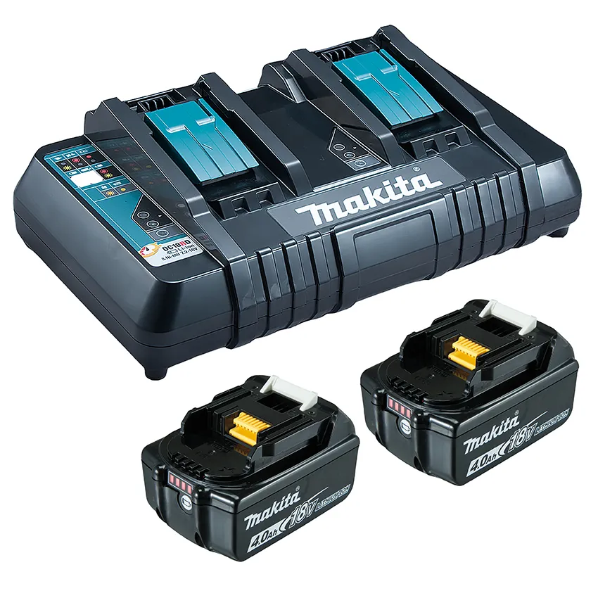Makita Power Source-Kit 18 V / 2x 4,0 Ah Akku + Doppelladegerät - 199481-4