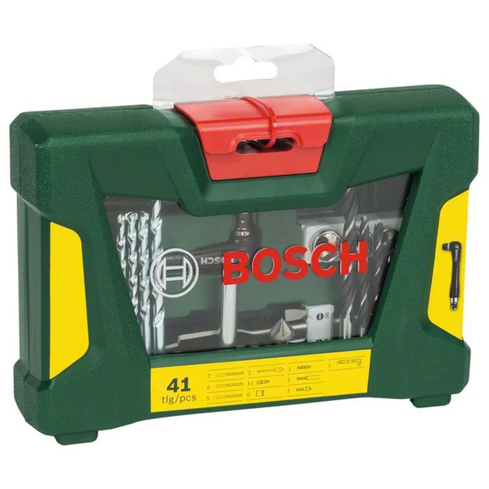 Bosch 41-teiliges V-Line Set zum Bohren und Schrauben inkl. Winkelschrauber - 2607017316