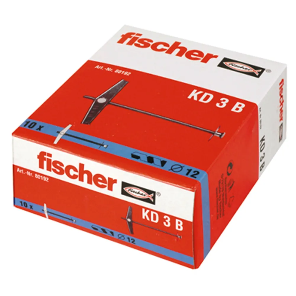 Fischer 10x Federklappdübel KD 3 B Beutel - 80192