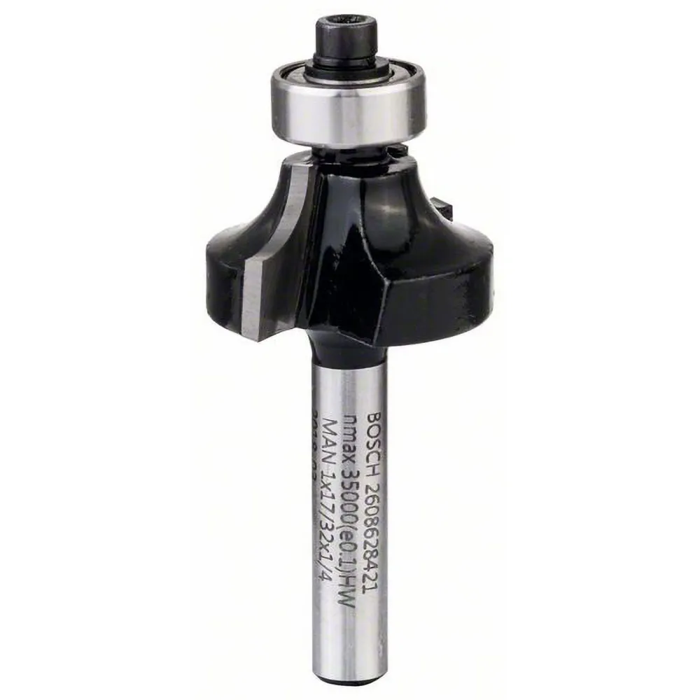 Bosch Abrundfräser 1/4" R1 6,3 mm Ø 25,4 mm L 13,2 mm G 54 mm - 2608628421