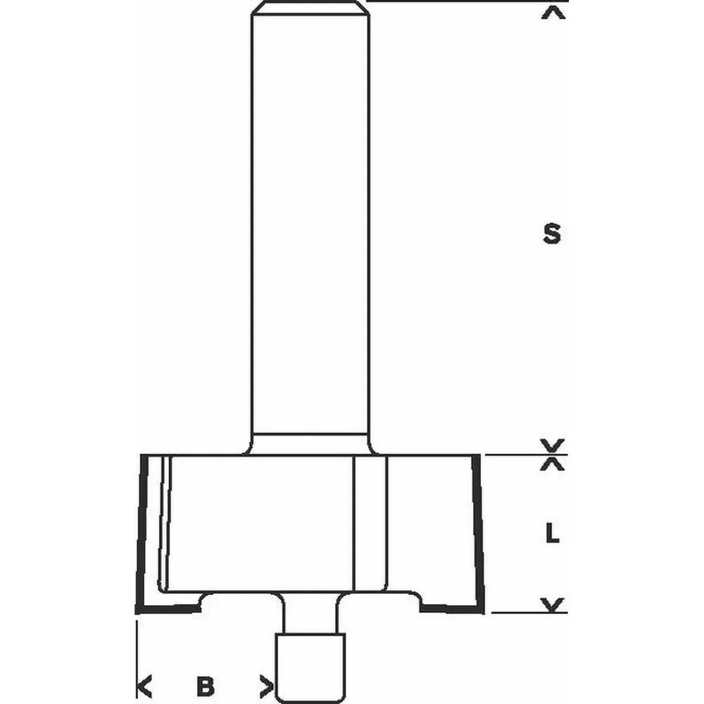 Bosch Falzfräser 1/4" Ø 25,4 mm L 12,7 mm G 54 mm - 2608628417