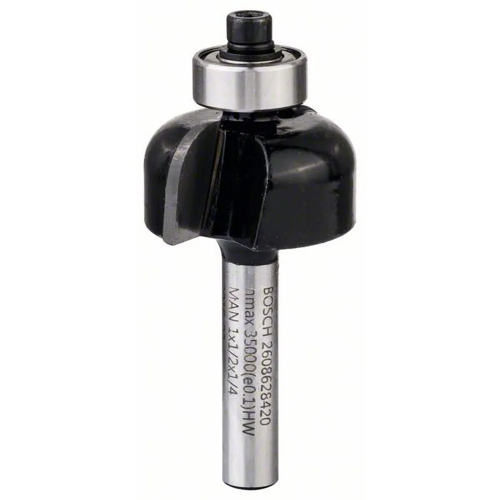 Bosch Hohlkehlenfräser 1/4" R1 6,3 mm Ø 25,4 mm L 12,7 mm G 54 mm - 2608628420