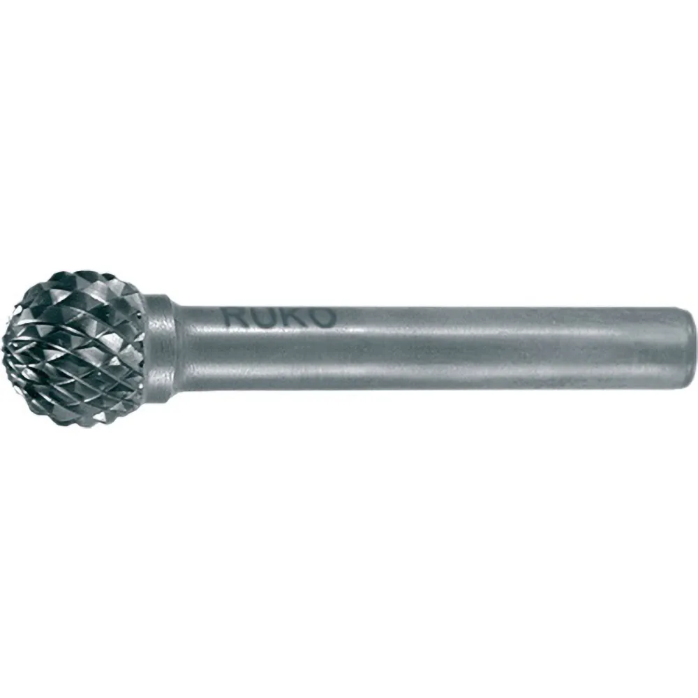 RUKO Hartmetall-Frässtift KUD Ø 12 mm Kopflänge 11 mm Schaft-Ø 6 mm blank Verzahnung KVZ 4 - 116044