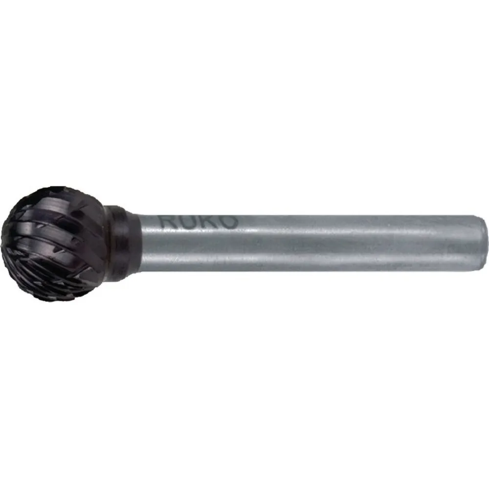 RUKO Hartmetall-Frässtift KUD Ø 8 mm Kopflänge 5 mm Schaft-Ø 6 mm TiCN Verzahnung KVZ 4 - 116041TC