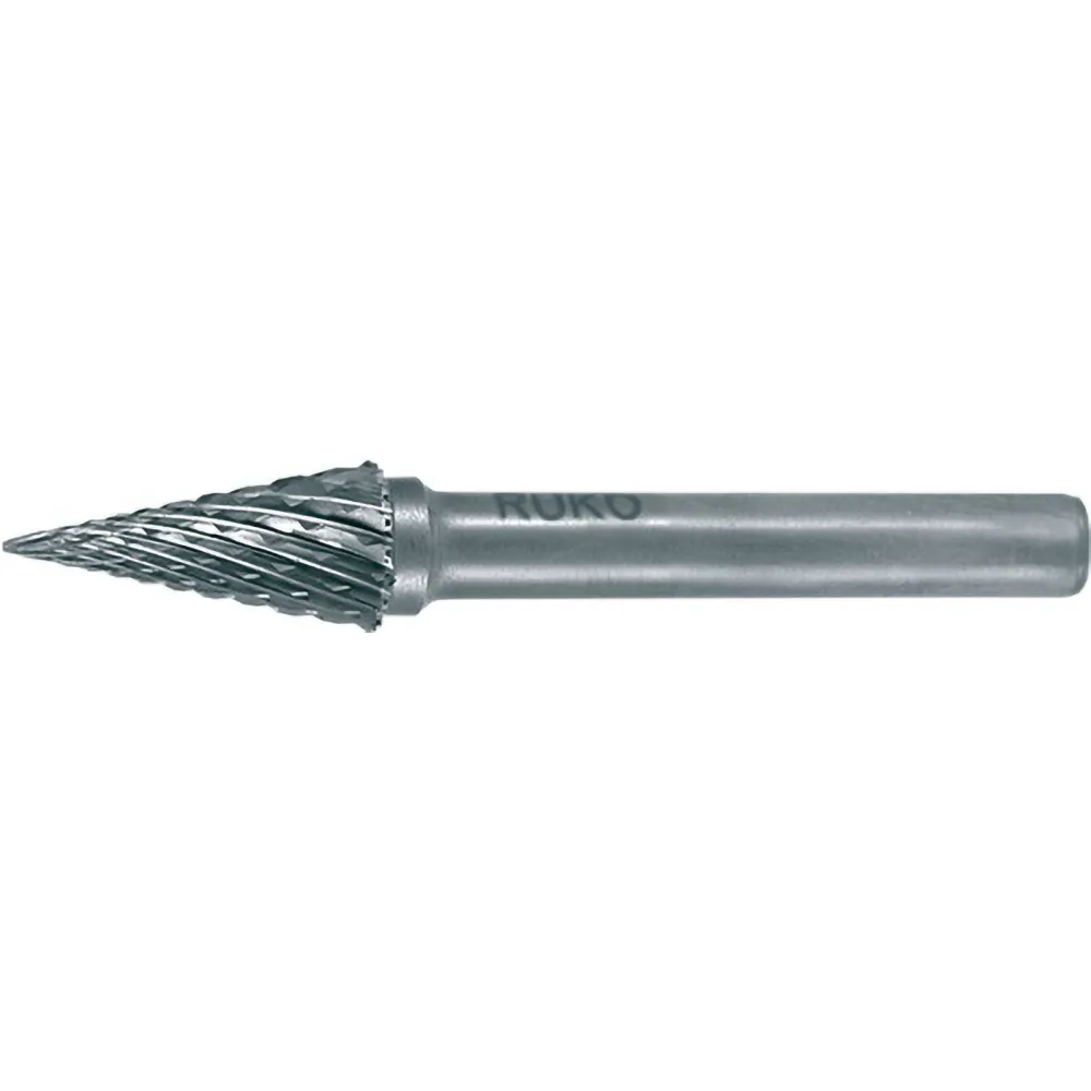 RUKO Hartmetall-Frässtift SKM Ø 12 mm Kopflänge 25 mm Schaft-Ø 6 mm blank Verzahnung KVZ 4 - 116038