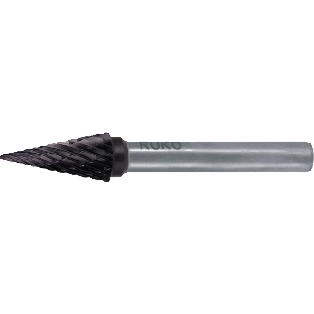 RUKO Hartmetall-Frässtift SKM Ø 16 mm Kopflänge 25 mm Schaft-Ø 6 mm TiCN Verzahnung KVZ 4 - 116039TC