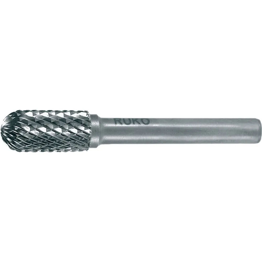 RUKO Hartmetall-Frässtift WRC Ø 12 mm Kopflänge 25 mm Schaft-Ø 6 mm blank Verzahnung KVZ 4 - 116023