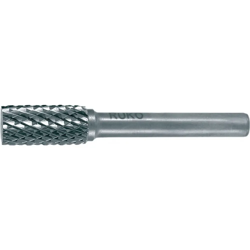 RUKO Hartmetall-Frässtift ZYA Ø 8 mm Kopflänge 18 mm Schaft-Ø 6 mm blank Verzahnung KVZ 4 - 116011