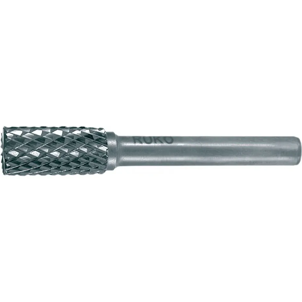 RUKO Hartmetall-Frässtift ZYAS Ø 16 mm Kopflänge 25 mm Schaft-Ø 6 mm blank Verzahnung KVZ 4 mit Stirn - 116019