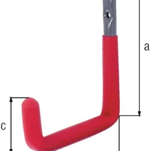 GAH Alberts Wandhaken U-Form Rotgummi 115 mm Stahl roh verzinkt 18 mm - 802165