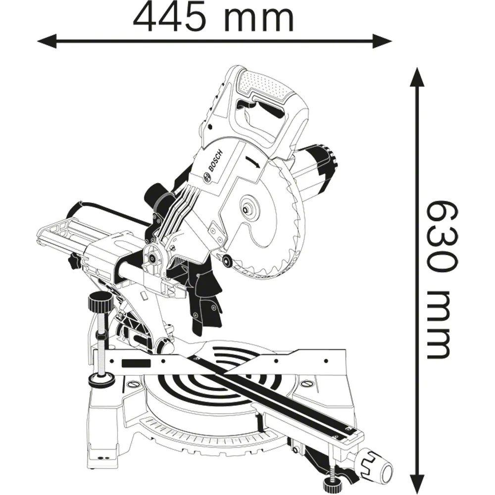 Bosch Paneelsäge GCM 80 SJ 1.400 W - 0601B19001
