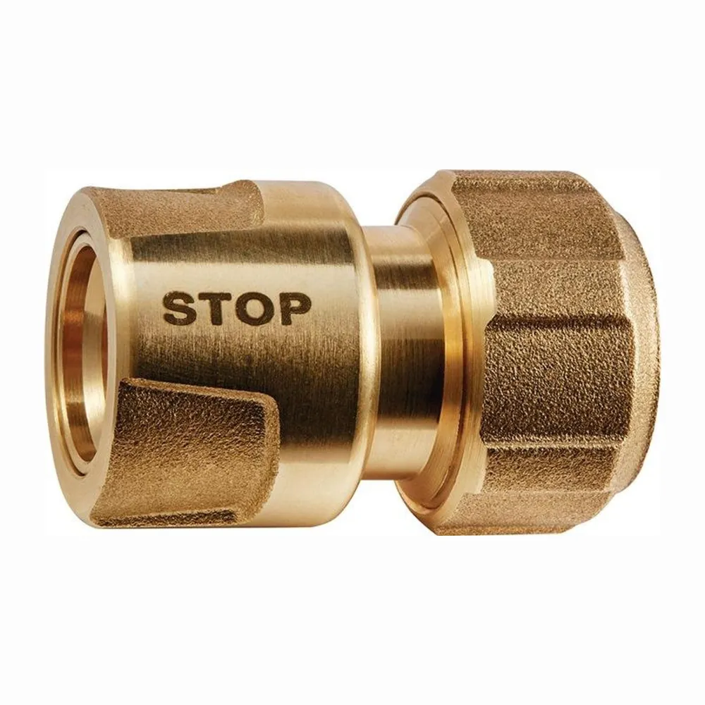 GEKA Wasserstopp plus-Stecksystem KTW Messing Schlauchgröße 19 mm - 46.1817.9
