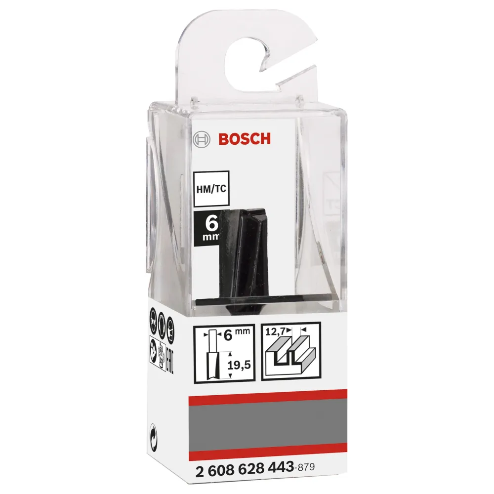 Bosch Nutfräser Standard Wood 6 mm D1 12,7 mm L 19,5 mm G 51 mm - 2608628443