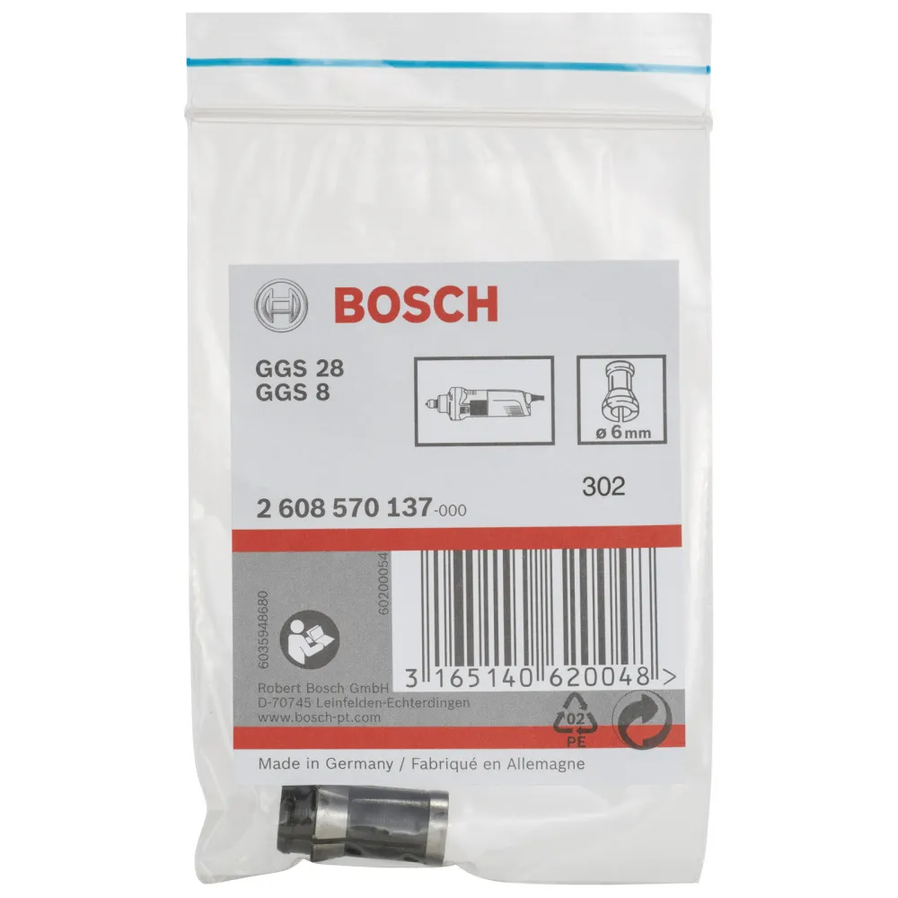 Bosch Spannzange ohne Spannmutter, 6 mm, für Bosch-Geradschleifer - 2608570137