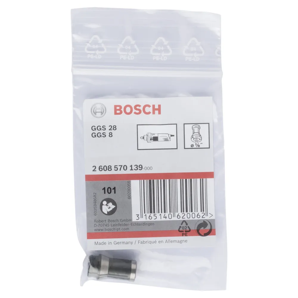 Bosch Spannzange ohne Spannmutter, 1/8, für Bosch-Geradschleifer - 2608570139