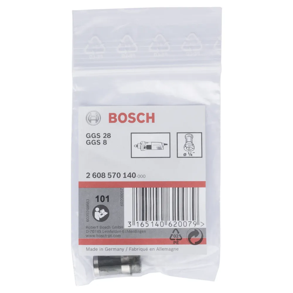 Bosch Spannzange ohne Spannmutter, 1/4, für Bosch-Geradschleifer - 2608570140