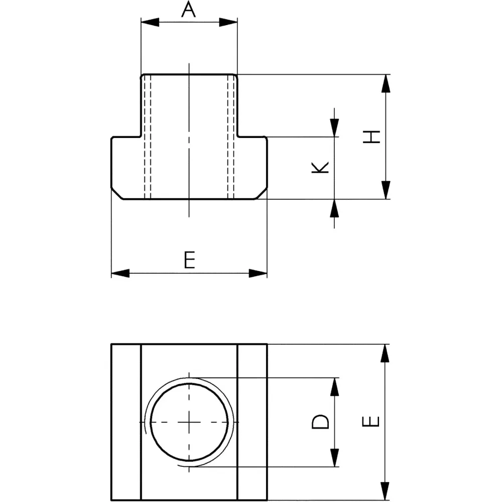 AMF T-Nutenstein DIN 508 T-Nut 18 mm M10 - 81265