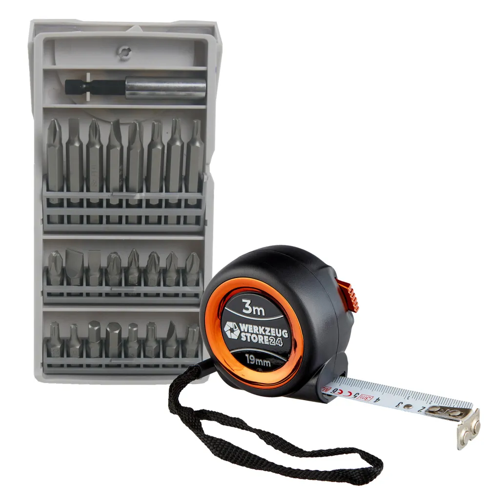 25tlg. Bosch Schrauberbit-Set und WS24 Maßband 3 m