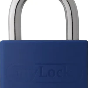 ABUS Zylindervorhangschloss T65AL/40 blau gl.Schlosskörper-B.43mm Alu.gl. - 49933 3