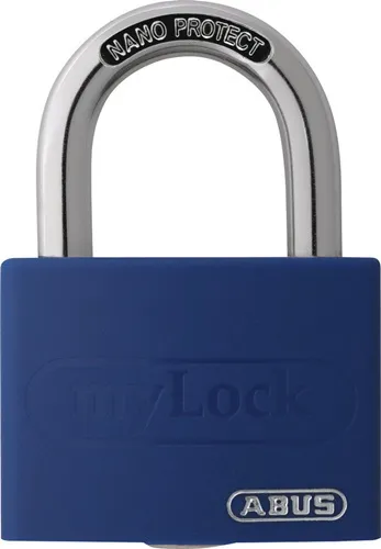 ABUS Zylindervorhangschloss T65AL/40 blau gl.Schlosskörper-B.43mm Alu.gl. - 49933 3