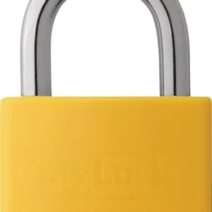 ABUS Zylindervorhangschloss T65AL/40 gelb gl.Schlosskörper-B.43mm Alu.gl. - 49936 4