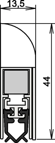 athmer Türdichtung Wind-Ex 1-310 1-s.L.985mm Alu.silberf.HLT - 1-310-0985