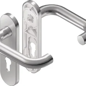 BKS Kurzschildgarnitur Rondo H1.0 VA EST PZ rd Drückergrt - B-70010-00-0-8