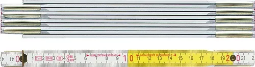 BMI Gliedermaßstab 9802 L.2m B.16mm mm/cm EG III Buche weiß-gelb - 982980200