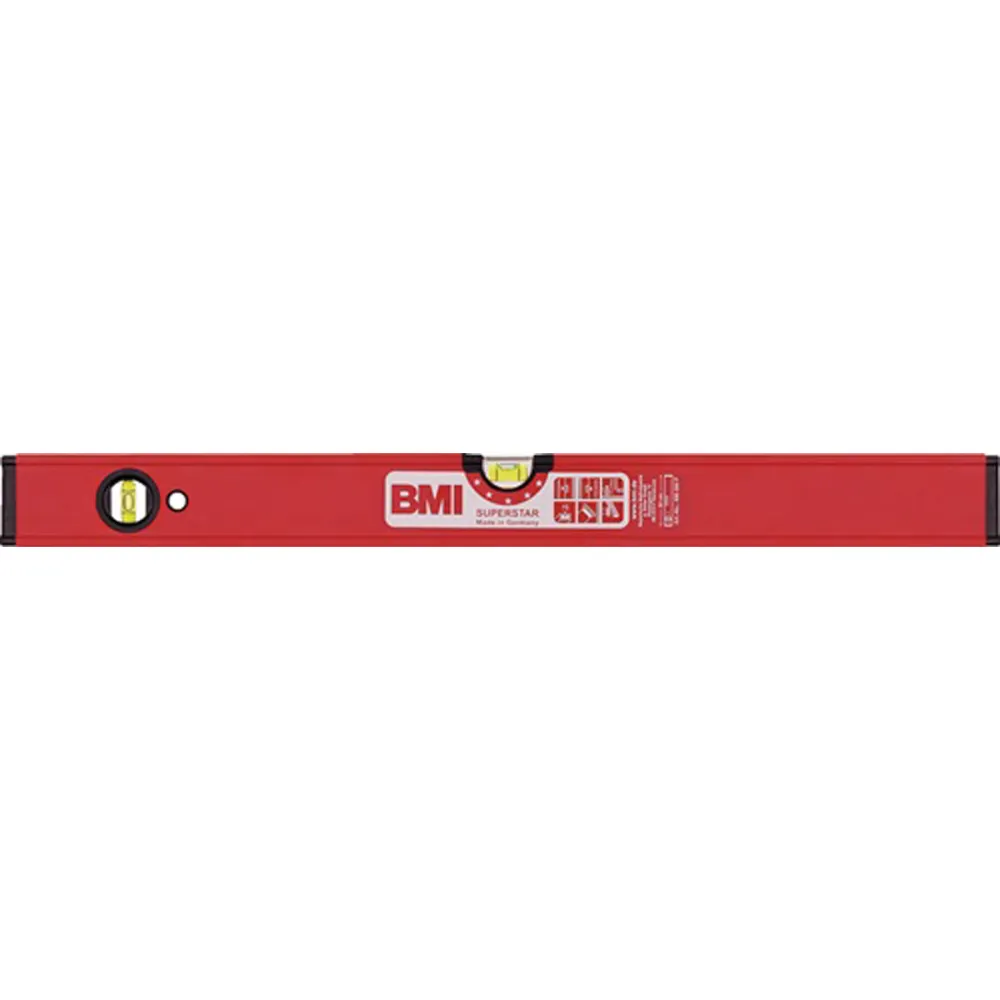 BMI Wasserwaage SUPERSTAR 100cm Alu.rot ± 0,5 mm/m - 696100 P