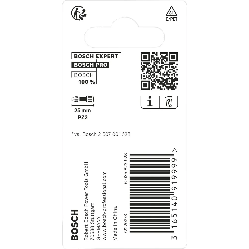Bosch PRO Pozidriv Impact Bit PZ2 25 mm 2-tlg. - 2608522401