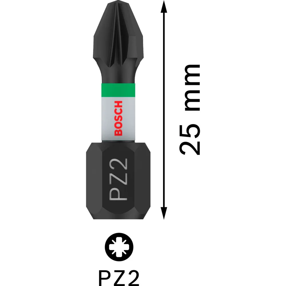 Bosch PRO Pozidriv Impact Bit PZ2 25 mm 2-tlg. - 2608522401