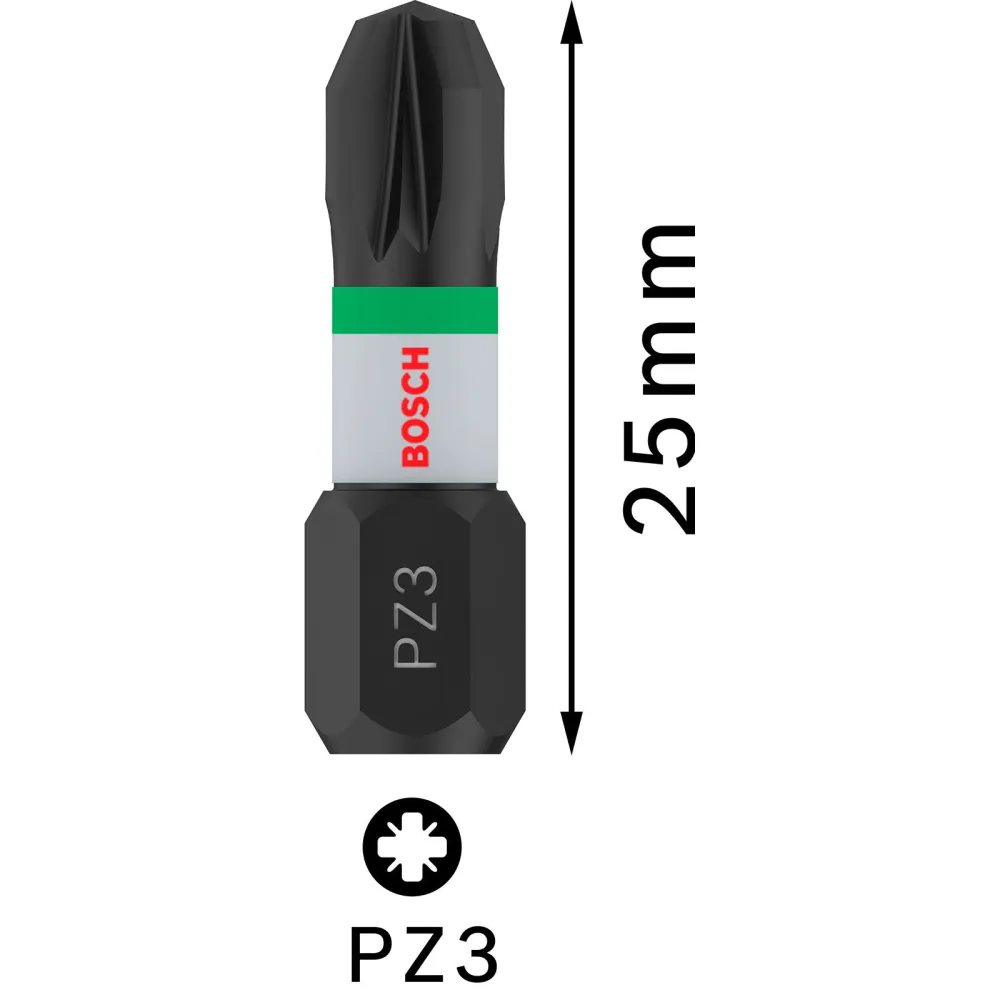 Bosch PRO Pozidriv Impact Bit PZ3 25 mm 2-tlg. - 2608522402