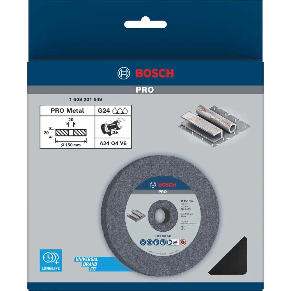 Bosch PRO Steel Schleifscheibe 150 x 20 x 20 mm G24 - 1609201649