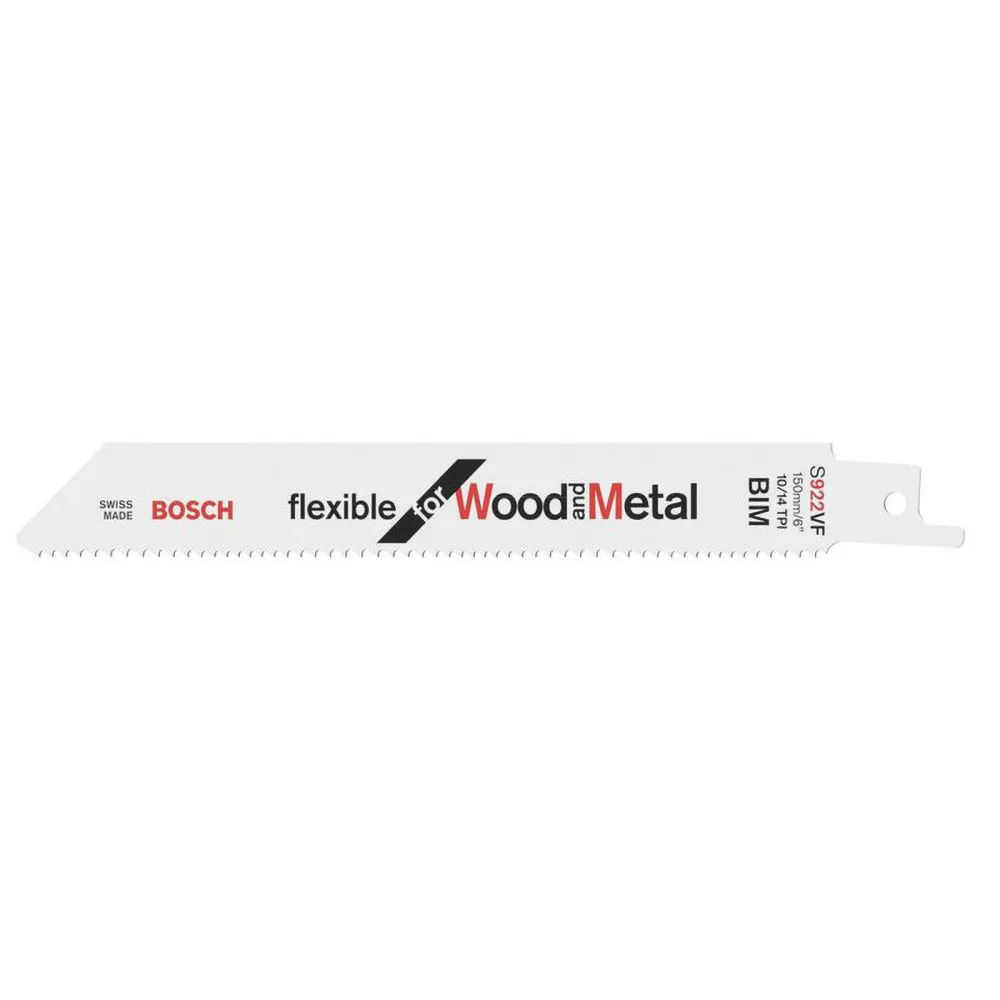 Bosch Säbelsägeblatt S 922 VF, Flexible Wood and Metal, 25er-Pack - 2608657558