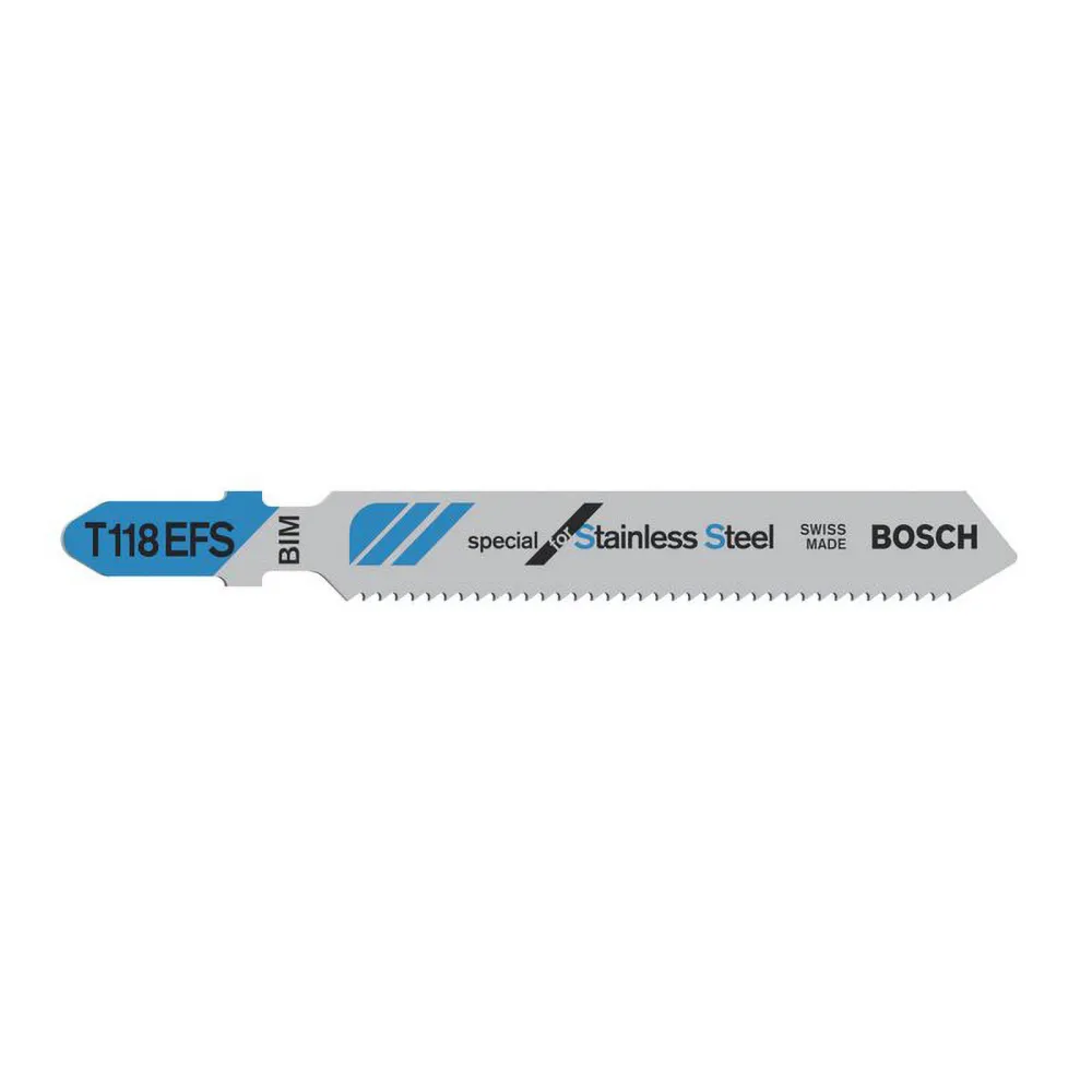 Bosch Stichsägeblatt T 118 EFS Basic Stainless Steel, 3er-Pack - 2608636499