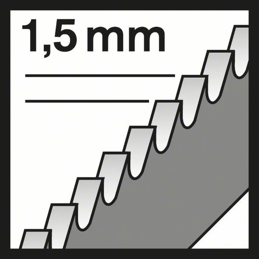 Bosch Stichsägeblatt T 118 EOF Flexible Metal, 3er-Pack - 2608636231