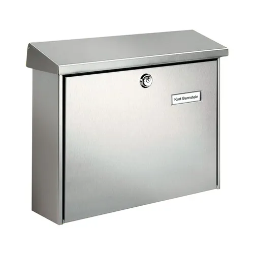 BURG-WÄCHTER Briefkasten Amrum 3867 Ni H.320mm B.377mm T.115mm VA DIN C4 - 3867 NI
