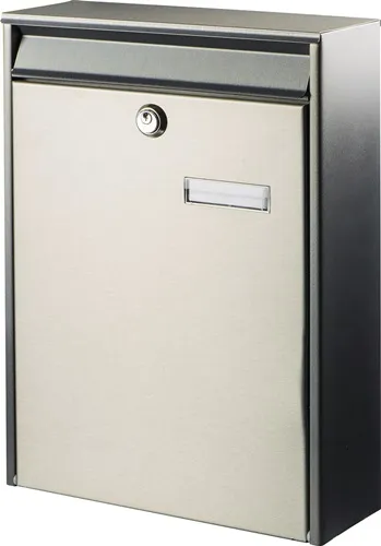 BURG-WÄCHTER Briefkasten Berlin 3777 NI H.400mm B.285mm T.105mm VA DIN C4 - BERLIN 3777 NI