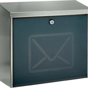 BURG-WÄCHTER Briefkasten Lucca 3713 Ni Letter H.340mm B.380mm T.148mm VA DIN C4 - 3713 NI LETTER