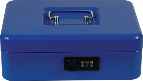 BURG-WÄCHTER Geldkassette MONEY H90xB250xT180mm Gewicht 1,31kg Zahlenschloss blau - Money Code 5025 blue