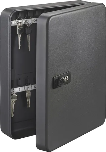 BURG-WÄCHTER Schlüsselbox KC H300xB240xT60mm schwarz Stahlbl.Anz.Hak.36 St. - KC 36 C