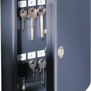 BURG-WÄCHTER Schlüsselbox Key Box H202xB157xT75mm schwarz Stahlbl.Anz.Hak.15 - KB15S