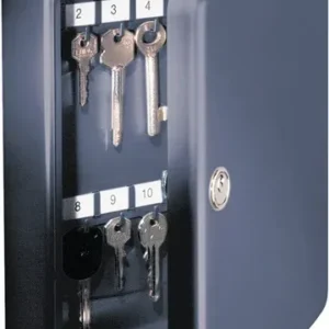 BURG-WÄCHTER Schlüsselbox Key Box H255xB200xT75mm weiß Stahlbl.Anz.Hak.24 - KB24W