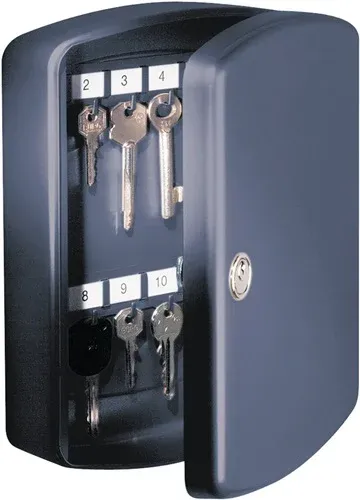 BURG-WÄCHTER Schlüsselbox Key Box H330xB235xT75mm weiß Stahlbl.Anz.Hak.35 - KB 35 W