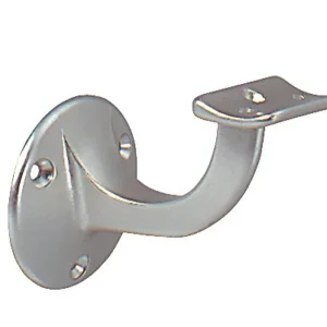 DENI Handlaufträger Alu.silberf.elox.D.Wandplatte 53mm gewölbte Auflage - 5232 0000 01