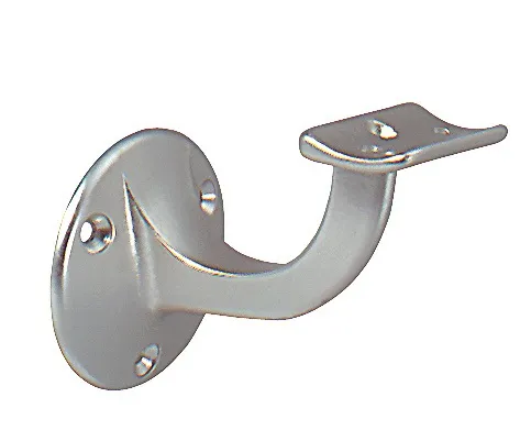 DENI Handlaufträger Alu.silberf.elox.D.Wandplatte 53mm gewölbte Auflage - 5232 0000 01
