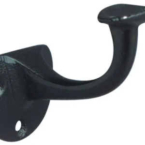 DENI Handlaufträger Gusseisen schwarz lack.D.Wandplatte 53mm gewölbte Auflage - 5202 0000 20
